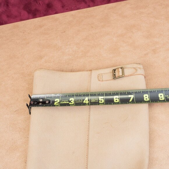 Korks Wmn Karelyn Distress Cream Wide Calf Faux Leather Block Knee Boots 11 - Picture 8 of 10